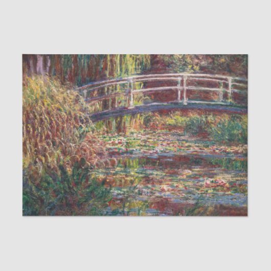 Papier Mousseline Claude Monet - Eau Lily étang, Harmonie rose (Recto)