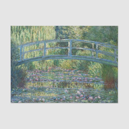Papier Mousseline Claude Monet - Eau Lily étang, Harmonie verte (Recto)