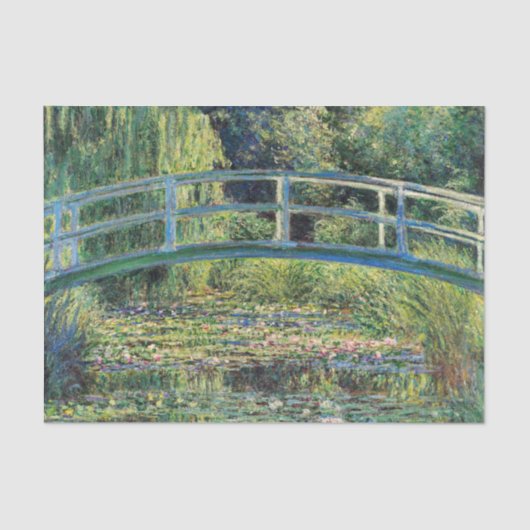 Papier Mousseline Claude Monet - Etang Lily et Pont Japonais (Recto)