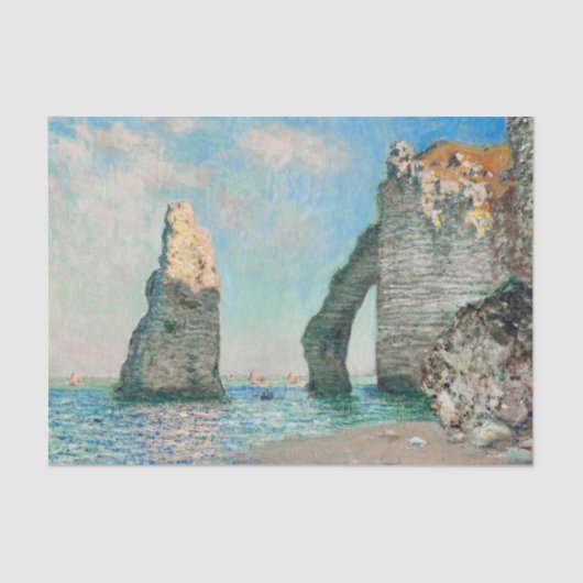 Papier Mousseline Claude Monet - Falaises Étretat (Recto)