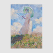 Papier Mousseline Claude Monet - Femme avec Parasol face à gauche