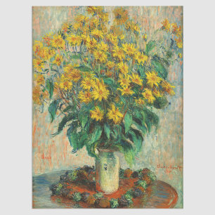 Papier Mousseline Claude Monet - Fleurs d'artichauts de Jérusalem