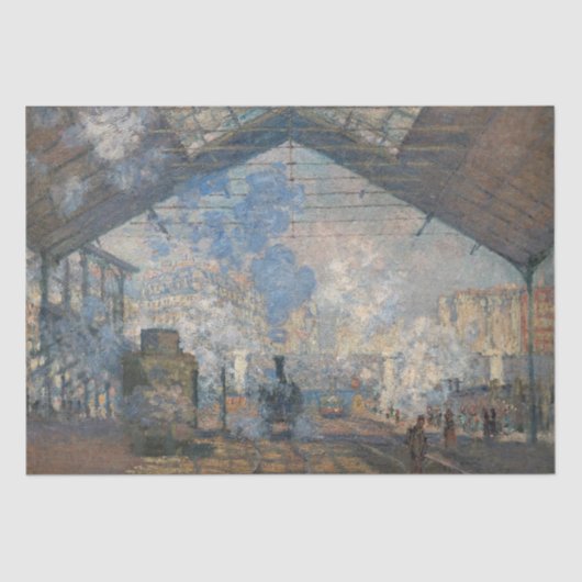 Papier Mousseline Claude Monet - Gare Saint-Lazare Vue extérieure (Recto)