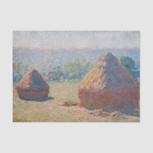 Papier Mousseline Claude Monet - Haystacks, fin de l'été (Recto)