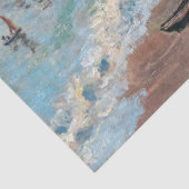 Papier Mousseline Claude Monet - La plage d'Etretat (Détail)