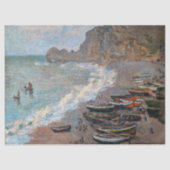 Papier Mousseline Claude Monet - La plage d'Etretat (Recto)