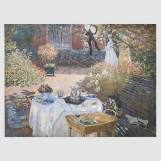 Papier Mousseline Claude Monet - Le déjeuner, panneau décoratif (Recto)