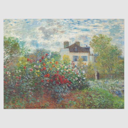 Papier Mousseline Claude Monet - Le Jardin de l'Artiste à Argenteuil (Recto)