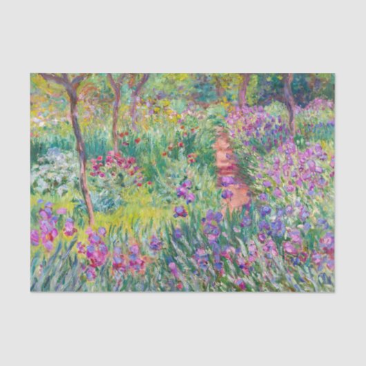 Papier Mousseline Claude Monet - Le jardin d'Iris à Giverny (Recto)