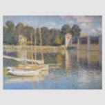 Papier Mousseline Claude Monet - Le pont Argenteuil<br><div class="desc">Le pont Argenteuil / Le pont d'Argenteuil et les barques - Claude Monet,  1874</div>