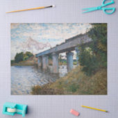 Papier Mousseline Claude Monet - Le pont ferroviaire à Argenteuil (Artisanat)