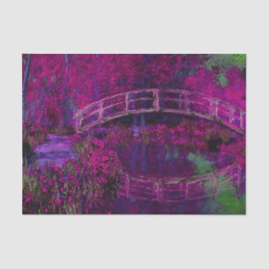 Papier Mousseline Claude Monet Le Pont Japonais violet (Recto)