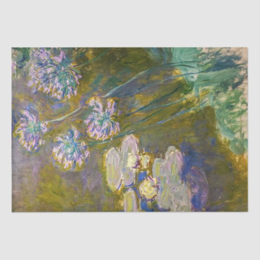 Papier Mousseline Claude Monet - Nénuphars et Agapanthus (Recto)
