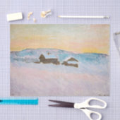 Papier Mousseline Claude Monet - Norvège Paysage, Maisons Bleues (Artisanat)