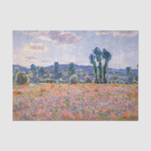 Papier Mousseline Claude Monet - Poppy Field 1890 (Giverny)