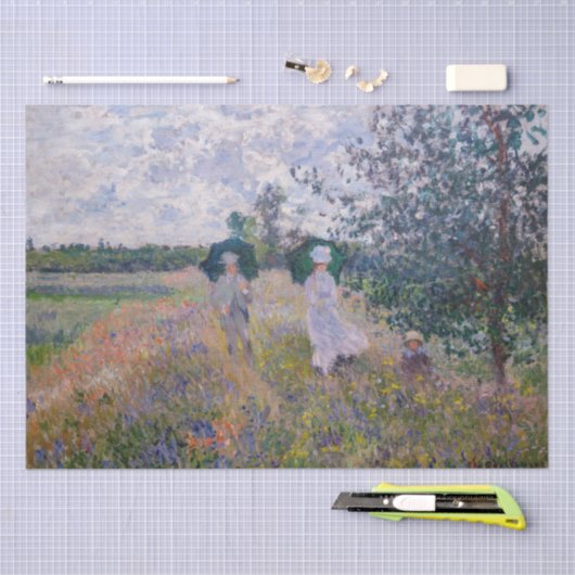 Papier Mousseline Claude Monet - Promenade près d'Argenteuil (Artisanat)
