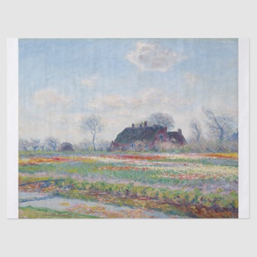 Papier Mousseline Claude Monet | Tulip Fields at Sassenheim (1886) (Recto)