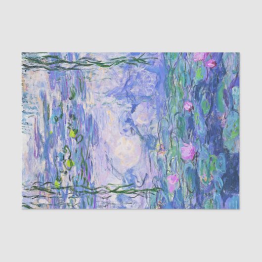 Papier Mousseline Claude Monet Water Lilie L'Art Impressionniste Fra (Recto)