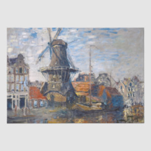 Papier Mousseline Claude Monet - Windmill, Amsterdam