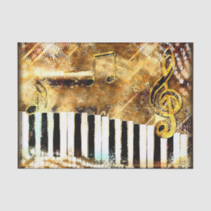 Papier Mousseline Clavier d'or