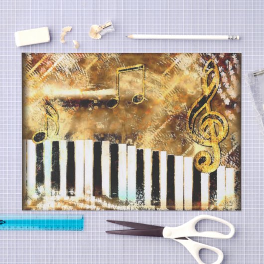 Papier Mousseline Clavier d'or (Artisanat)