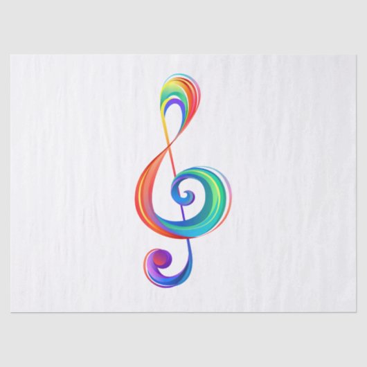 Papier Mousseline Clé arc-en-ciel (Recto)