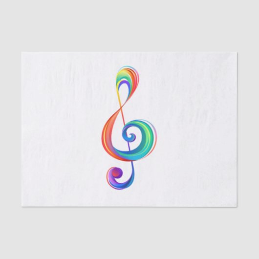 Papier Mousseline Clé arc-en-ciel (Recto)