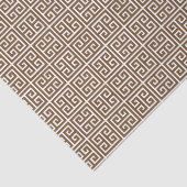 Papier Mousseline Clé grecque blanche Brown (Détail)