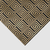 Papier Mousseline Clé grecque noire et or Motif (Détail)
