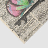 Papier Mousseline Clé papillon journal Vintage découpage (Détail)