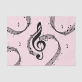 Papier Mousseline Climacic G Clef Music Rose (Recto)