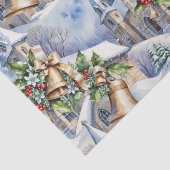 Papier Mousseline Cloches d'or du jour de Noël (Détail)