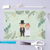 Papier Mousseline cloches mariages (Artisanat)