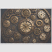 Papier Mousseline Clocks and pocket watches Steampunk Tissue paper (Recto)