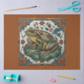 Papier Mousseline Cloisonne Frog on Lily Pad Tissue & Decoupage Pape (Artisanat)