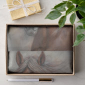 Papier Mousseline Closeup de cheval sauvage Brown Découpage Papier d (Cadeau)