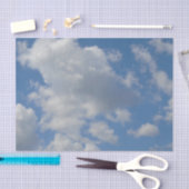 Papier Mousseline Clouages blancs/gris et papier de tissus du ciel b (Artisanat)