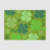 Papier Mousseline Clovers verts, Lucky Clovers, Saint Patrick's Day (Recto)