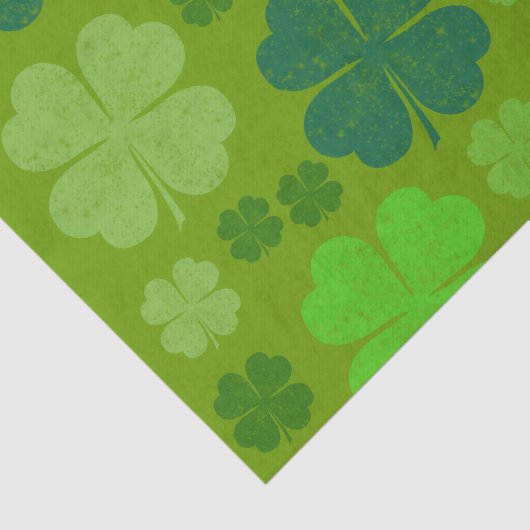 Papier Mousseline Clovers verts, Lucky Clovers, Saint Patrick's Day (Détail)