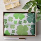 Papier Mousseline Clovers verts, Lucky Clovers, Saint Patrick's Day (Cadeau)