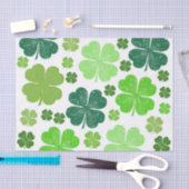 Papier Mousseline Clovers verts, Lucky Clovers, Saint Patrick's Day (Artisanat)