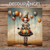 Papier Mousseline Clown bébé avec ballons - Découpage -