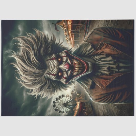 Papier Mousseline Clown carnavalesque Haunted Midway Horror Hallowee (Recto)
