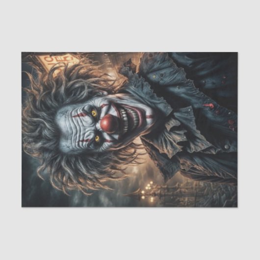 Papier Mousseline Clown carnavalesque tordu | Papier de découpage fo (Recto)