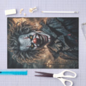 Papier Mousseline Clown carnavalesque tordu | Papier de découpage fo (Artisanat)