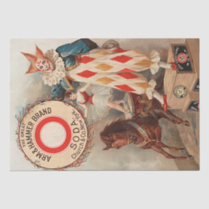 Papier Mousseline Clown de publicité vintage et Ballerina Circus