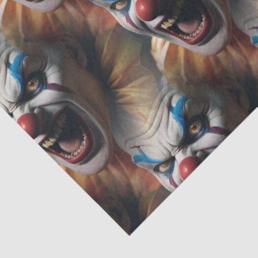 Papier Mousseline Clown riant mal (Détail)