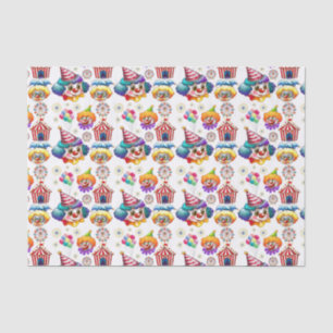 Papier Mousseline Clowns Joyeux