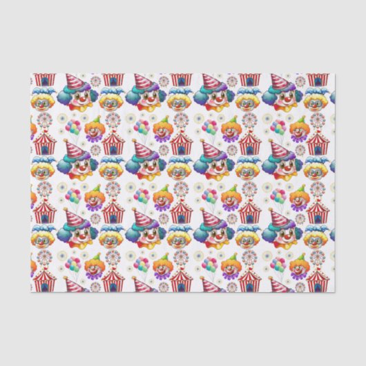 Papier Mousseline Clowns Joyeux (Recto)