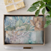 Papier Mousseline Coastal Floral Seagulls & Seashells Decoupage (Cadeau)